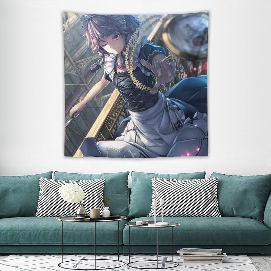 Amazon.co.jp: タペストリー 東方シリーズ 十六夜咲夜 可愛い